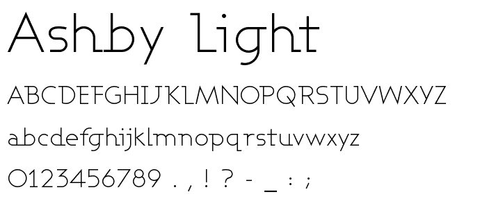 Ashby Light font